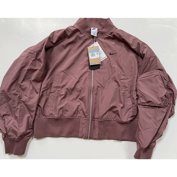 Nike Sportswear Essential Mauve Oversized Bomber Jacket FN2839-208 Women’s M - Picture 1 of 16